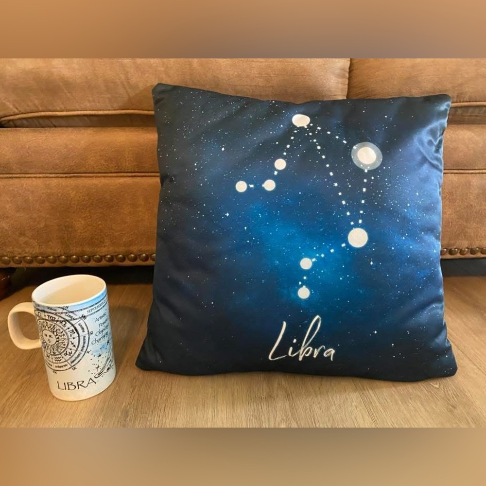 Libra Constellation Pillow and mug